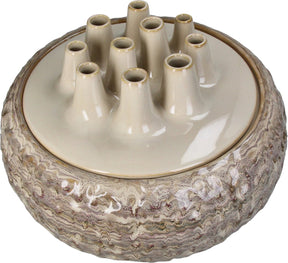 Hd collection vaas aardewerk zand 35,5x35,5x25cm