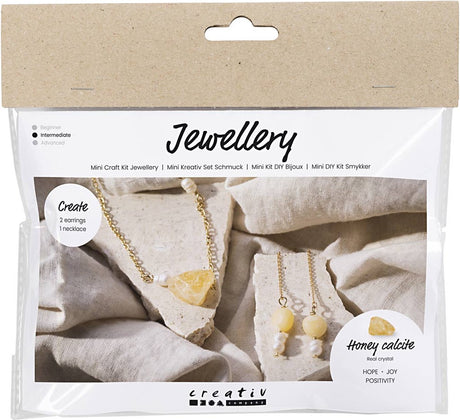 Firma kreatywna https: www.cchobby.nl mini-hobbyset-jewelry-honeycalcite-necklace-and-earrings-1-box