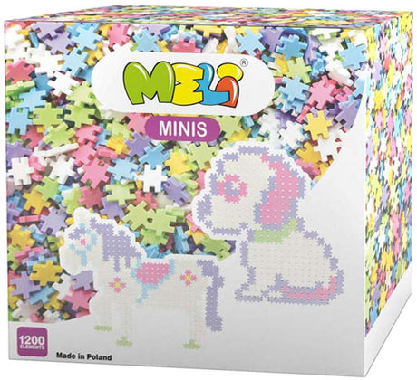 Pastelowe klocki K'nex meli minis, 1200 szt.