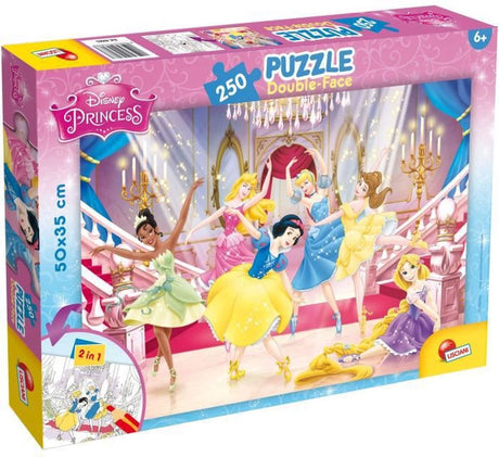 Lisciani - Księżniczka Disneya - podwójna twarz - puzzle - 250 elementów