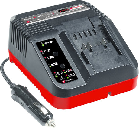 Ładowarka samochodowa Einhell - power x-change - 12 v - prąd ładowania: 3a - elektronika zabezpieczająca akumulator samochodowy - pasuje do wszystkich akumulatorów Power x-change