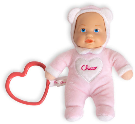 Chicco my doudou doll - moja mała lalka - miękka przytulanka z gryzakiem w kształcie serca - różowa (0m+)
