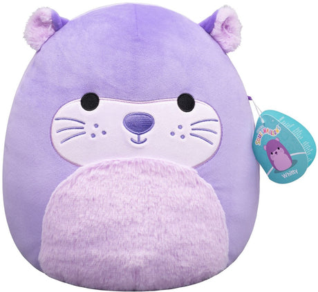 Jazwares squishmallows - średni plusz (biały - fioletowa wydra morska z jasnofioletowym puchatym brzuchem) - plusz 30cm
