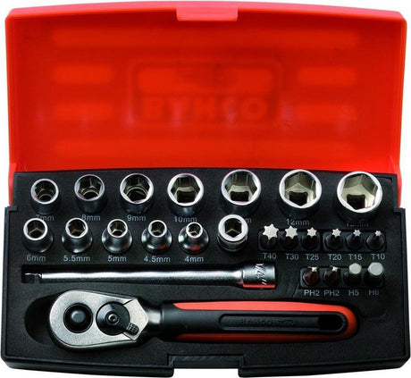 Bahco sbsl25 25-częściowy zestaw nasadek w etui - 1 4