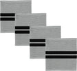 Ddddd - 4x vaatdoek - baxter - 30x30 cm - grijs - set van 4 stuks