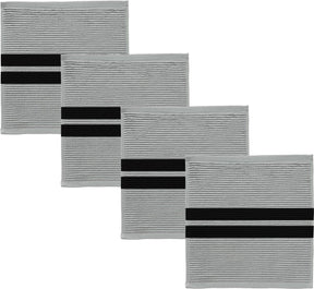 Ddddd - 4x vaatdoek - baxter - 30x30 cm - grijs - set van 4 stuks