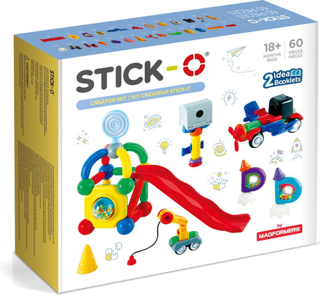 Zestaw Stick-o Creator - zabawki magnetyczne - 60 sztuk - zabawki magnetyczne - klocki dla dzieci