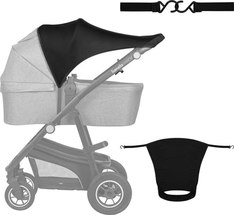Lionelo stroller sun cover - zonneklep voor kinderwagen - upf50+ zonnescherm - voor kinderwagen, zonnescherm - universele maat - eenvoudige montage