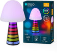Eglo pulse tafellamp - 32,5 cm - zwart wit kleurrijk - dimbaar - muzieksensor