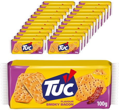 Tuc krakersy boczek - 24 x 100g - przekąska - do napojów - pieczone w piekarniku - przekąski - krakersy - przekąska - pyszne z filmem