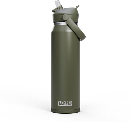Butelka do picia Camelbak Havel ze słomką - 1 l - stal nierdzewna - ze słomką - termoizolacyjna butelka na wodę - kolor zielony