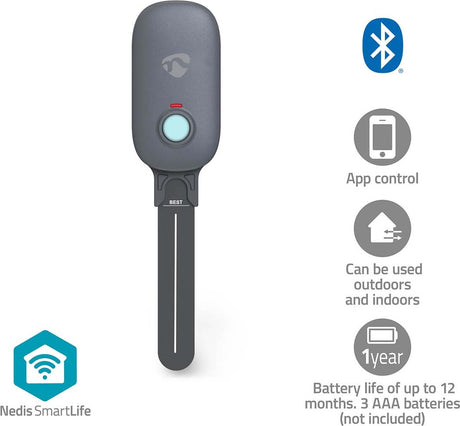 Wilgotnościomierz Nedis smartlife - bluetooth - ip55 - kontrola aplikacji - dla roślin - biały