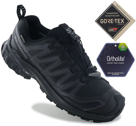 Salomon - xa pro 3d v9 gore-tex w - niskie buty turystyczne damskie - czarny czarny biały