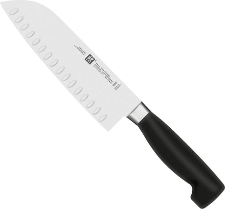 Zwilling - 4 sztywne noże Santoku z wgłębieniami 180 mm