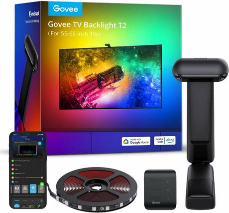 Govee podświetlenie telewizora t2 55–65 cali - listwa led do telewizora - rgbic - kontrola aplikacji - alexa google