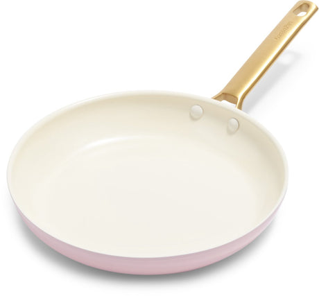 Greenpan Padova różowa ceramiczna patelnia indukcyjna 28cm - bez pfas - patelnia indukcyjna - można używać w piekarniku do 200°C - można myć w zmywarce - uchwyty ze stali nierdzewnej - różowy