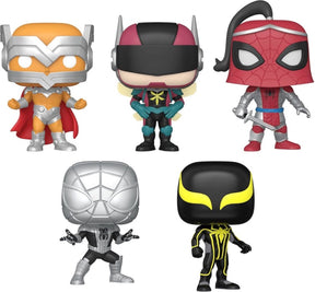 Funko spiderman - pop! 5-pack year of the spider special edition 9 cm verzamelfiguur - multicolours