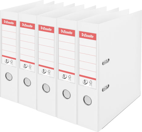 Segregator Esselte nr.1 Livinga - szerokość grzbietu 75 mm - opakowanie wartościowe (5 sztuk) - kolor biały