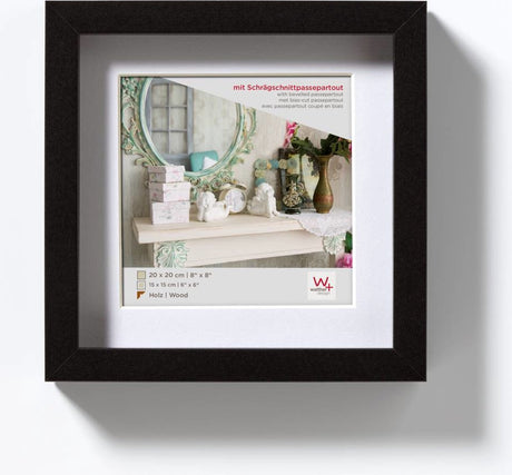 Walther Stockholm - drewniana rama mdf - rozmiar zdjęcia 20x20 cm - czarna