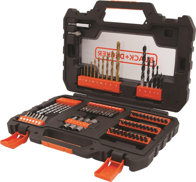 Zestaw 76-częściowych wierteł Black+decker - a7231-xj