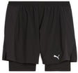 Krótkie męskie spodnie sportowe Puma m run speed 2w1 - czarne