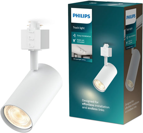 Philips led philips easylink zilo - spot - gu10 fitting - maximaal wattage: 7w - wit - railverlichting
