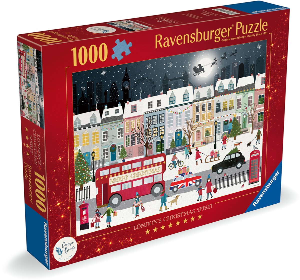 Ravensburger - Duch Bożego Narodzenia Londynu - układanka - 1000 elementów