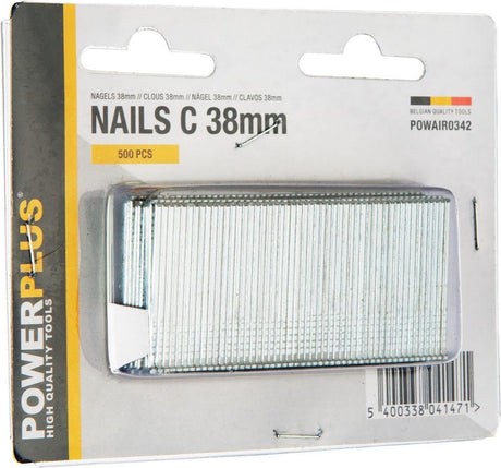 Gwoździe Powerplus powair0342 - do zszywacza - 38mm - 500 sztuk