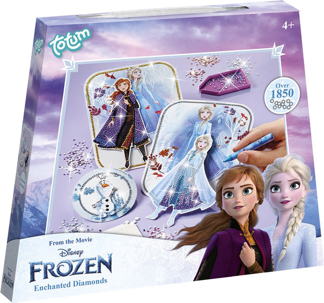 Totum Disney mrożony zestaw do malowania diamentami zestaw zabawek dla dziewczynek - księżniczki Anna i Elsa udekoruj ponad 1800 kreatywnymi zabawkami wykonanymi z kryształków