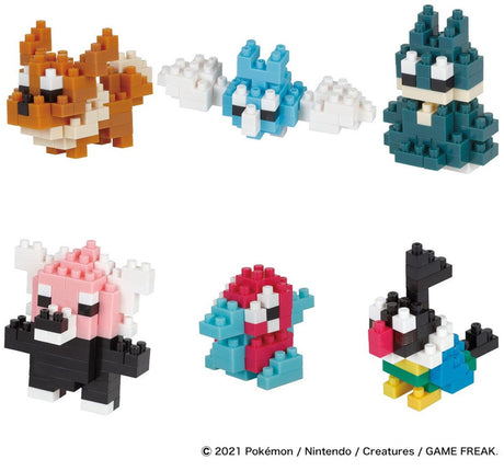 Bandai - nanoblock - normalny zestaw minifigurek pokemonów - pudełko 6 figurek pokemonów do zbudowania z klocków - zestaw do budowania modeli - zabawki dla dzieci w wieku powyżej 12 lat, nastolatki i dorośli - nbpm14b