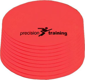 Precision markeringsschijven - trainingsmateriaal rood 10 stuks 21cm.