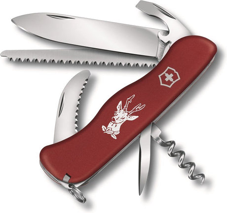 Czerwony szwajcarski scyzoryk Victorinox Hunter - 12 funkcji - czerwony