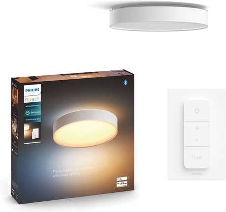 Philips hue devere - ronde led plafondlamp - wit - aanpasbaar wit licht - ø 381mm - slimme verlichting