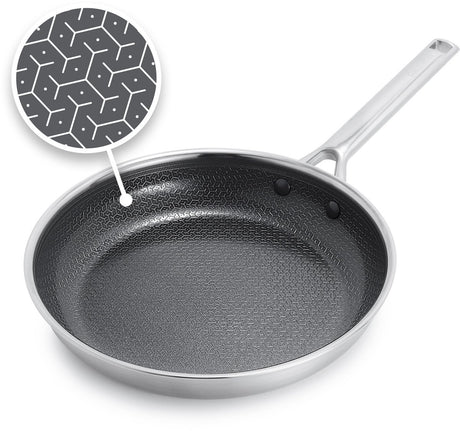 Patelnia Greenpan Apex - 24cm - ceramika o strukturze plastra miodu - bez pfas - patelnia indukcyjna - można używać w piekarniku do 220°c - można myć w zmywarce - uchwyty ze stali nierdzewnej - stal nierdzewna