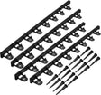 Nature - krawędź trawy (4 szt.) - wys. 4,5 cm x 1 m - z palikami w ziemi - elastyczny - czarny