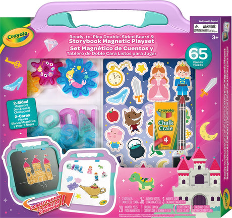Crayola - pakiet hobby - stwórz własną bajkę - tablica dwustronna: tablica magnetyczna czarno-biała