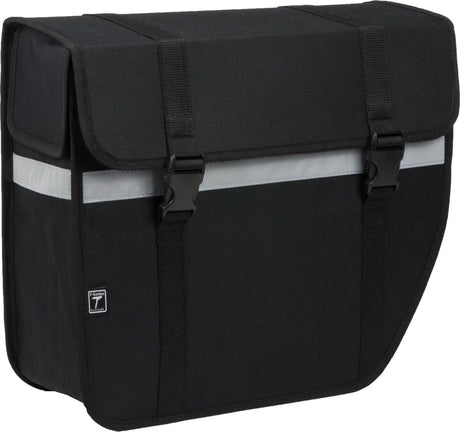 Pojedyncza torba rowerowa Willex shopper - ścięta - prawa - 17l - czarna
