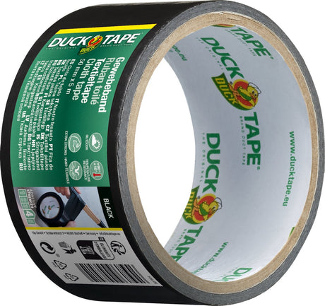 Taśma kacza Kip Original - taśma tekstylna premium taśma klejąca - czarna 50 mm x 5 m - odporna na warunki atmosferyczne, wodoodporna i możliwość ręcznego zerwania - uniwersalna do długotrwałej naprawy, uszczelniania i ochrony kamienia, metalu i drewna