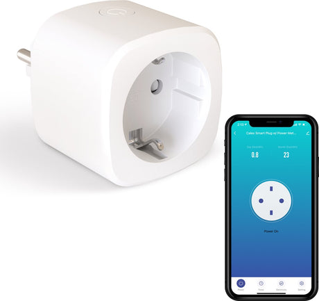 Inteligentna wtyczka Calex - licznik energii - inteligentna wtyczka (francuskie połączenie BE - pin uziemienia) - z kontrolą aplikacji - współpracuje z Alexą i Google Home