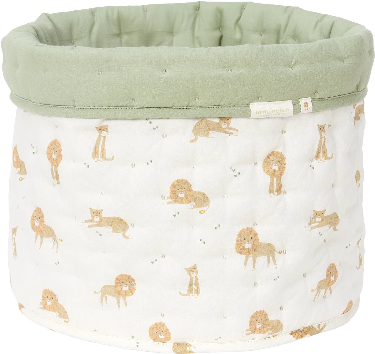 Little dutch safari leo opbergmand medium - groen