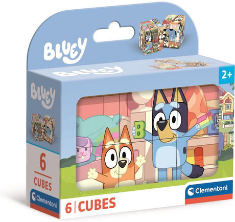 Clementoni - puzzle 6 klocków - bluey - 6 obrazków - od 2 lat