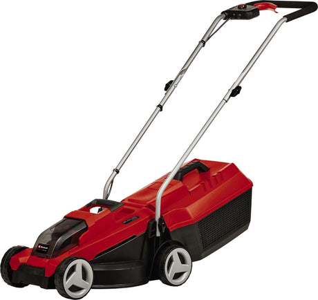 Kosiarka akumulatorowa Einhell ge-cm 18 32 li solo - power x-change - 18 v li-ion - szerokość koszenia: 32 cm - zalecana powierzchnia trawnika: do 180 m² - worek zbierający 25 l - wysokość koszenia: 30-70 mm - nie zawiera. akumulator i ładowarka