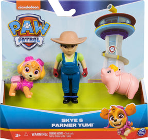 Psi Patrol — farmerka Skye Yumi z zestawem figurek przyjaciela-świnki