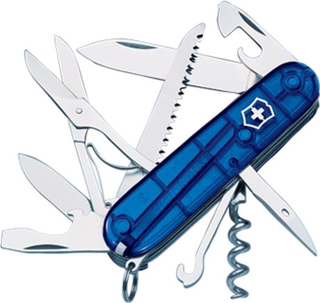 Niebieski szwajcarski scyzoryk Victorinox Huntsman - 15 funkcji - niebieski