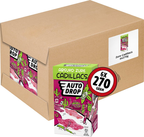 Autodrop - cukierki - absurdalnie kwaśne Cadillaki - 6 pudełek - 270 gramów