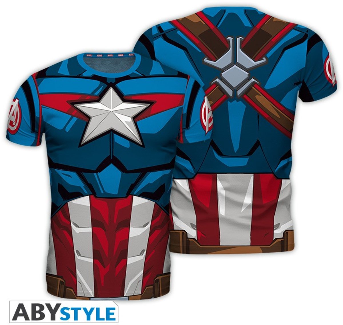 Abystyle marvel - męska koszulka cosplay Kapitan Ameryka - l