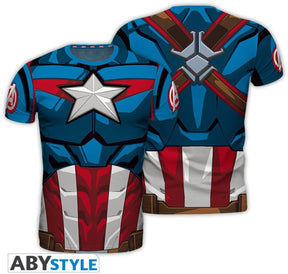 Abystyle marvel - męska koszulka cosplay Kapitan Ameryka - l