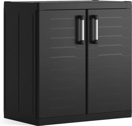 Szafka niska Keter Detroit XL - 2 półki - 89x54x93cm - czarna