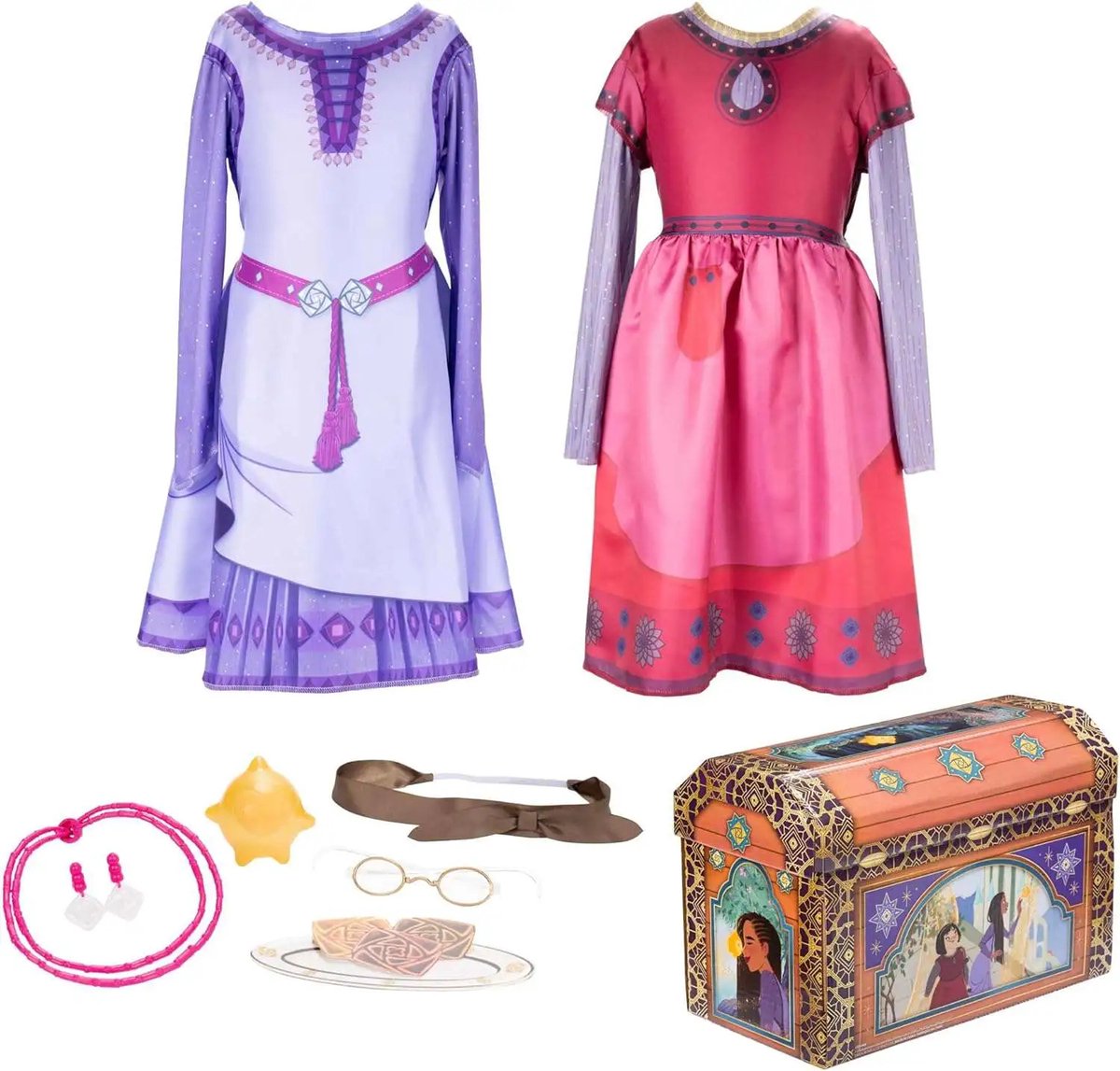 Zestaw przebrań Disney'a Asha i Dalia, 9 szt