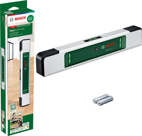 Poziomnica Bosch Easyspirit - poziomica - w komplecie z bateriami - naklejka z interpretacją LED - naklejka kalibracyjna